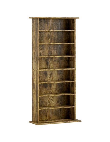 HOMCOM 360 CD Storage Unit - Rustic Brown - pic 169278 | FastDaddyshop