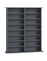 HOMCOM 16-Compartment Media Shelf - Grey