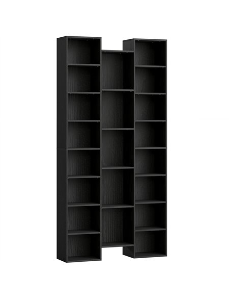HOMCOM 21-Compartment Bookshelf - Black - pic 169296 | FastDaddyshop