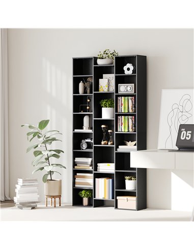 HOMCOM 21-Compartment Bookshelf - Black