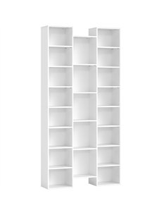 HOMCOM 21-Compartment Bookshelf - White