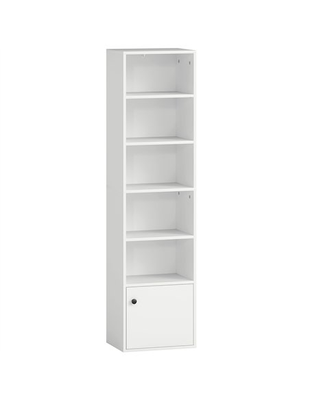 HOMCOM 6-Tier 156 cm Tall Bookcase - White - pic 169332 | FastDaddyshop