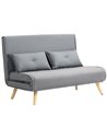 HOMCOM Two-Seater Linen-Look Sofa Bed - Grey