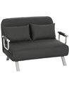 HOMCOM Two-Seater Click-Clack Sofa Bed - Charcoal Grey