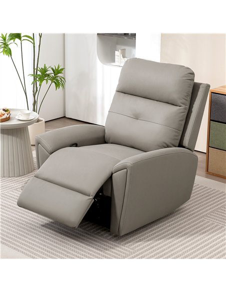 HOMCOM Recliner Armchair, Manual Reclining Chair with Adjustable Leg Rest and Reclining Functions, Modern Microfibre Overstuffed - pic 169592 | FastDaddyshop