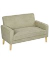 HOMCOM Two-Seater Velvet-Feel Sofa - Beige
