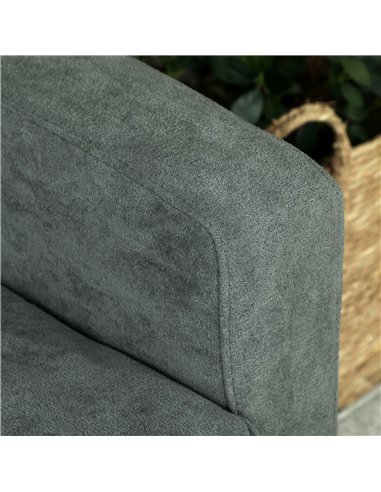 HOMCOM Two-Seater Velvet-Feel Sofa - Grey