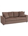 HOMCOM Modern 3 Seater Sofa with Spring Cushion, 212 cm Fabric Jumbo Cord Sofa Couch with 2 Scatter Cushions, Upholstered Cordur