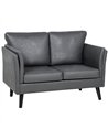 HOMCOM Two-Seater Leathaire Sofa - Grey