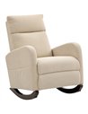 HOMCOM Corduroy Rocking Armchair - Beige