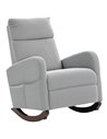 HOMCOM Corduroy Rocking Armchair - Grey