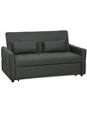 HOMCOM Three-Way Two-Seater Sofa Bed - Charcoal Grey