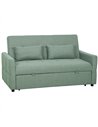 HOMCOM Three-Way Two-Seater Sofa Bed - Green