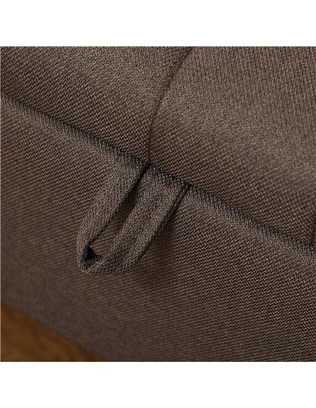 HOMCOM Linen-Look 92 x 31cm Storage Ottoman - Dark Brown - pic 169951 | FastDaddyshop