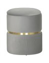 HOMCOM Velvet-Feel Storage Ottoman - Light Grey