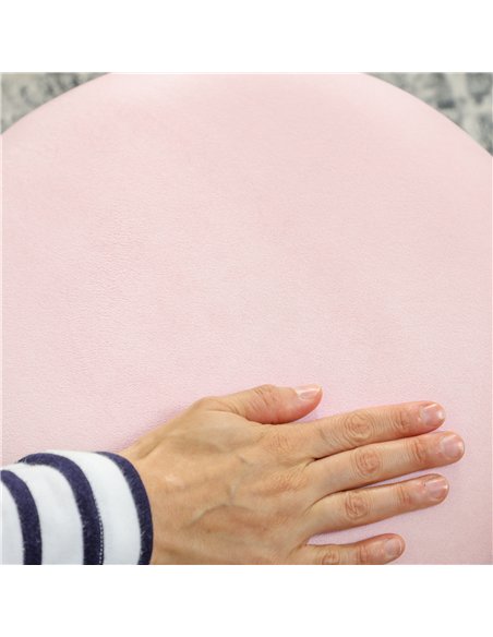 HOMCOM Velvet-Feel Storage Ottoman - Pink - pic 169997 | FastDaddyshop
