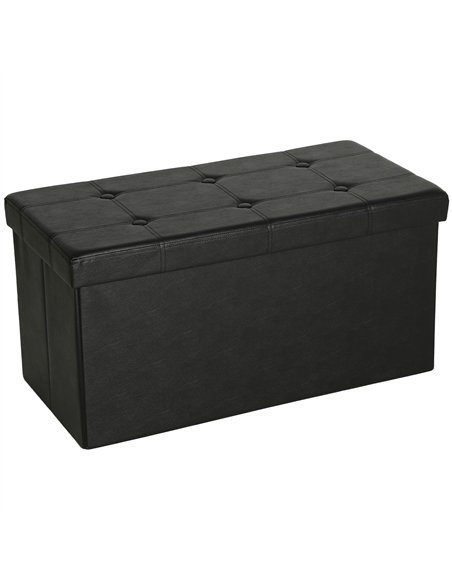 HOMCOM Storage Ottoman Bench, 89L PU Leather Folding Foot Rest Stool, End of Bed Bench, Easy Assembly, for Living Room, Bedroom, - pic 170007 | FastDaddyshop