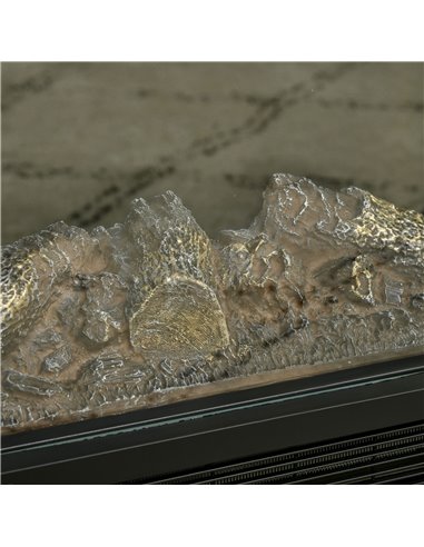Homcom 180° Electric Fireplace Heater with LED Flame Effect, Overheating Protection, 1000W/2000W, Black