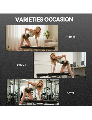 HOMCOM 2x15KG Rubber Hex Dumbbell Portable Hand Weights Dumbbell Home Gym
