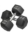 HOMCOM 2x12.5KG Rubber Hex Dumbbell Portable Hand Weights Dumbbell Home Gym