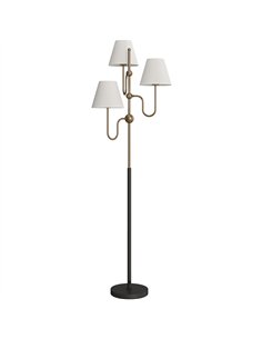 HOMCOM Floor Lamp, 165 cm Tall Standing Lamp with 3 Light and Foot Switch for Living Room, Bedroom, Bedside, Office, E27 Base Wi