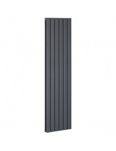 Homcom 456 x 1800 mm Double Panel Vertical Designer Radiator, Water-filled Heat, Grey