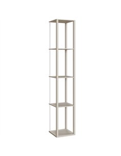 HOMCOM RGB LED Floor Lamp with Shelves, Modern Dimmable Standing Lamp with Remote Control, Adjustable Brightness & Speed for Liv