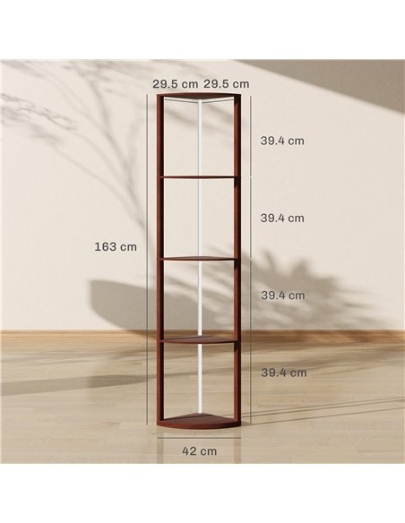 HOMCOM RGB LED Floor Lamp with Shelves, 5-Tier Dimmable Standing Lamp with Adjustable Brightness and Remote Control, Modern Corn - pic 170162 | FastDaddyshop