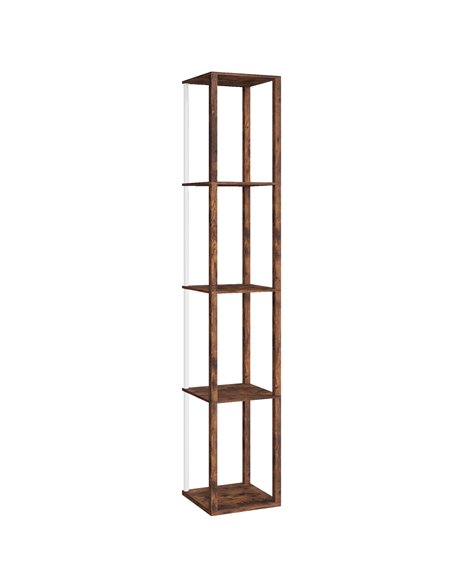 HOMCOM RGB LED Floor Lamp with Shelves, Modern Dimmable Standing Lamp with Remote Control, Adjustable Brightness & Speed for Liv - pic 170169 | FastDaddyshop