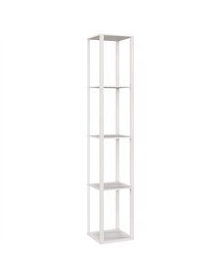 HOMCOM RGB LED Floor Lamp with Shelves, Modern Dimmable Standing Lamp with Remote Control, Adjustable Brightness & Speed for Liv