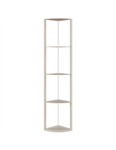 HOMCOM RGB LED Floor Lamp with Shelves, 5-Tier Dimmable Standing Lamp with Adjustable Brightness and Remote Control, Modern Corn