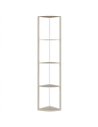 HOMCOM RGB LED Floor Lamp with Shelves, 5-Tier Dimmable Standing Lamp with Adjustable Brightness and Remote Control, Modern Corn