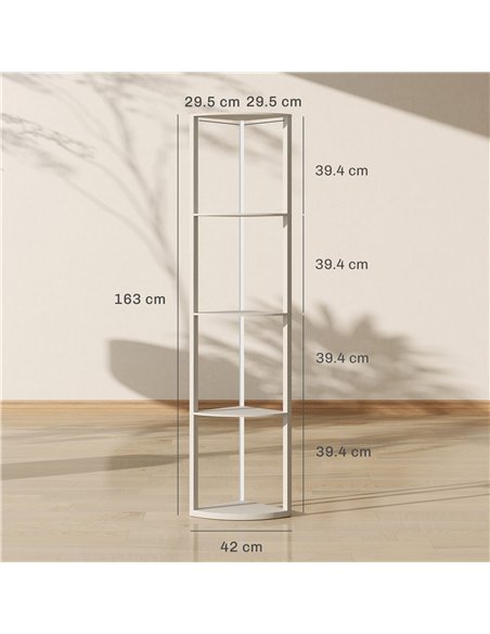 HOMCOM RGB LED Floor Lamp with Shelves, 5-Tier Dimmable Standing Lamp with Adjustable Brightness and Remote Control, Modern Corn - pic 170207 | FastDaddyshop