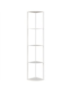 HOMCOM RGB LED Floor Lamp with Shelves, 5-Tier Dimmable Standing Lamp with Adjustable Brightness and Remote Control, Modern Corn