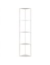 HOMCOM RGB LED Floor Lamp with Shelves, 5-Tier Dimmable Standing Lamp with Adjustable Brightness and Remote Control, Modern Corn