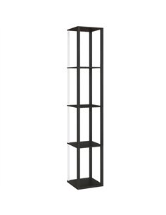HOMCOM RGB LED Floor Lamp with Shelves, Modern Dimmable Standing Lamp with Remote Control, Adjustable Brightness & Speed for Liv