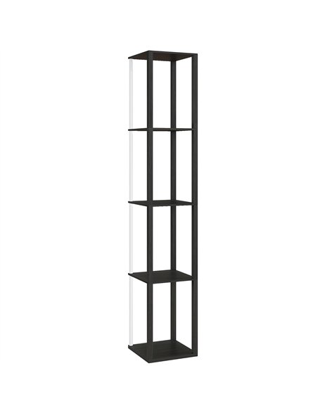 HOMCOM RGB LED Floor Lamp with Shelves, Modern Dimmable Standing Lamp with Remote Control, Adjustable Brightness & Speed for Liv - pic 170241 | FastDaddyshop