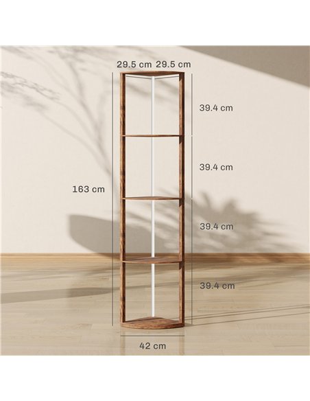 HOMCOM RGB LED Floor Lamp with Shelves, 5-Tier Dimmable Standing Lamp with Adjustable Brightness and Remote Control, Modern Corn - pic 170252 | FastDaddyshop