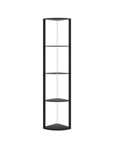 HOMCOM RGB LED Floor Lamp with Shelves, 5-Tier Dimmable Standing Lamp with Adjustable Brightness and Remote Control, Modern Corn
