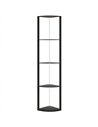 HOMCOM RGB LED Floor Lamp with Shelves, 5-Tier Dimmable Standing Lamp with Adjustable Brightness and Remote Control, Modern Corn