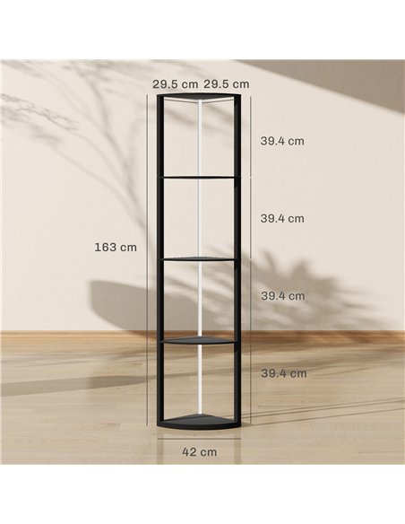 HOMCOM RGB LED Floor Lamp with Shelves, 5-Tier Dimmable Standing Lamp with Adjustable Brightness and Remote Control, Modern Corn - pic 170270 | FastDaddyshop