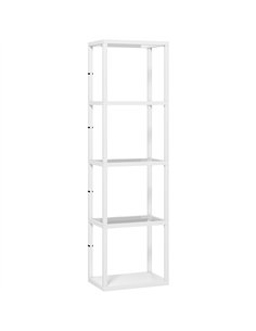 HOMCOM Four-Shelf Floor Lamp - White