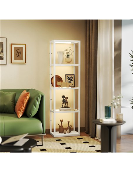 HOMCOM Four-Shelf Floor Lamp - White - pic 170287 | FastDaddyshop