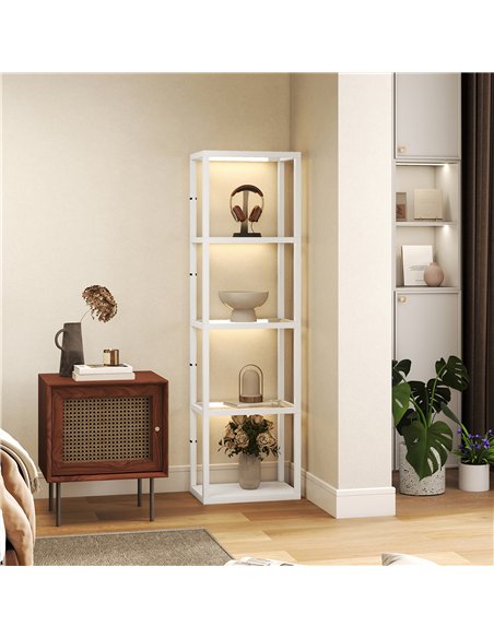 HOMCOM Four-Shelf Floor Lamp - White - pic 170294 | FastDaddyshop