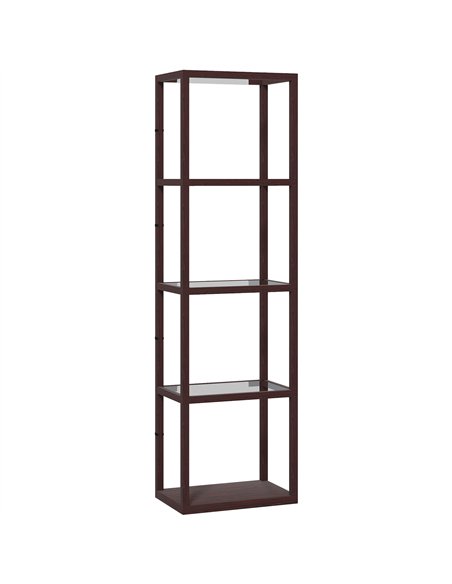 HOMCOM Four-Shelf Floor Lamp - Dark Brown - pic 170295 | FastDaddyshop