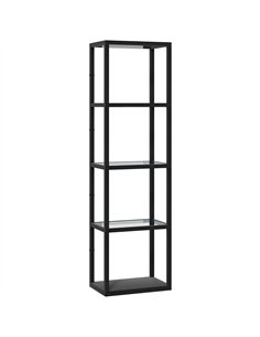 HOMCOM Four-Shelf Floor Lamp - Black