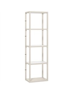 HOMCOM Four-Shelf Floor Lamp - Bleached Oak
