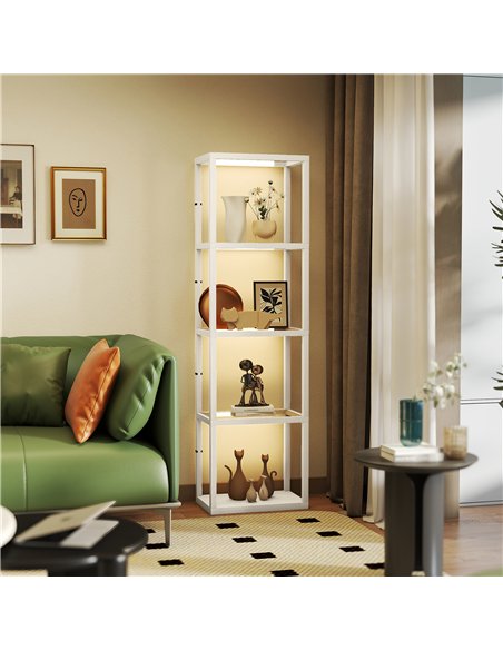 HOMCOM Four-Shelf Floor Lamp - Bleached Oak - pic 170332 | FastDaddyshop