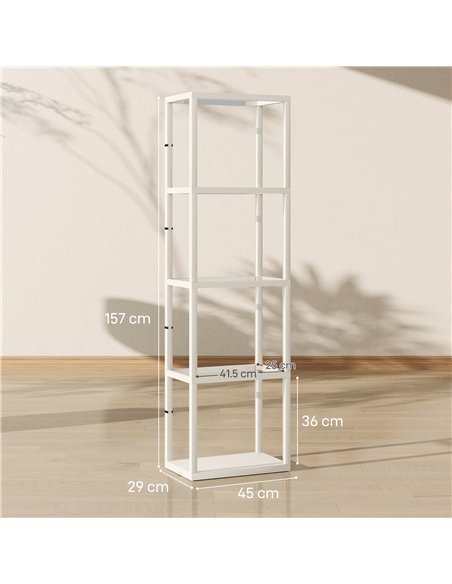 HOMCOM Four-Shelf Floor Lamp - Bleached Oak - pic 170333 | FastDaddyshop