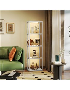 HOMCOM Four-Shelf Floor Lamp - Grey 2